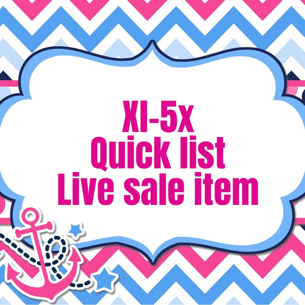 Xl-5x item.  This is a live sale listing for my plus size show.